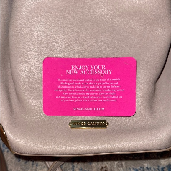 Vince Camuto Taupe Crossbody Bag with Gold Hardware - Picture 4 of 4